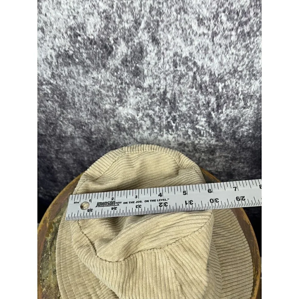Vintage‎ style bucket hat grandpacore velveteen corduroy tan fall winter cozy